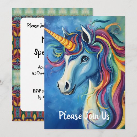 Unicorn Kaart (Voorkant / Achterkant)