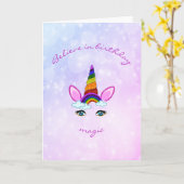 unicorn kaart (Gele Bloem)