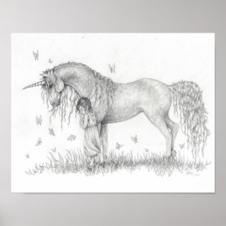 Unicorn Kaart Stock Print