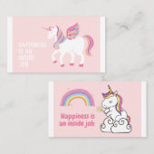Unicorn-kaart Visitekaartje (Voorkant / Achterkant)