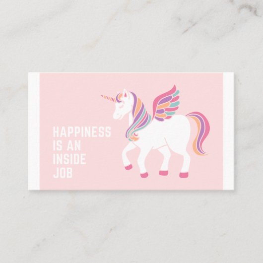 Unicorn-kaart Visitekaartje (Voorkant)
