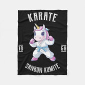 Unicorn Karate - Japanse krijgskunstenaar Fleece Deken (Voorkant)