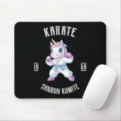 Unicorn Karate - Japanse krijgskunstenaar Muismat (Met muis)