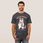 Unicorn Kawai Lets Rockhis School boy T-shirt (Voorkant volledig)