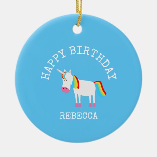 Unicorn Keramisch Ornament (Voorkant)