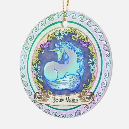 Unicorn Keramisch Ornament (Links)