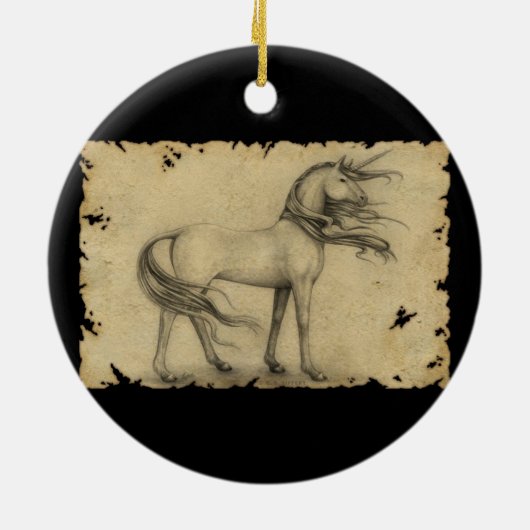 Unicorn Keramisch Ornament (Achterkant)