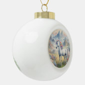 Unicorn Keramische Bal Ornament (Links)