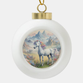 Unicorn Keramische Bal Ornament