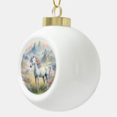 Unicorn Keramische Bal Ornament (Rechts)