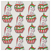 unicorn kerstcaktaart stof (Swatch)