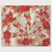 Unicorn kerstFeestdagen Green Unicorn Spark Red Cadeaupapier (Vlak)