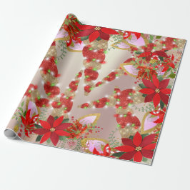 Unicorn kerstFeestdagen Green Unicorn Spark Red Cadeaupapier