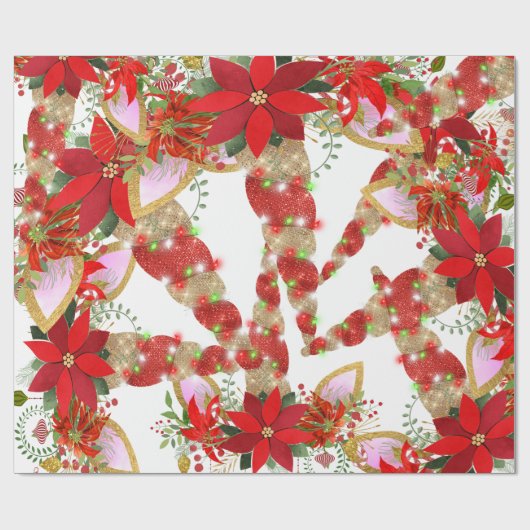 Unicorn kerstFeestdagen White Unicorn Spark VIP Cadeaupapier (Vlak)