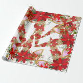 Unicorn kerstFeestdagen White Unicorn Spark VIP Cadeaupapier (Uitgerold)