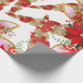 Unicorn kerstFeestdagen White Unicorn Spark VIP Cadeaupapier (Hoek)