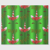 Unicorn Kerstgeloof Cadeaupapier (Vlak)