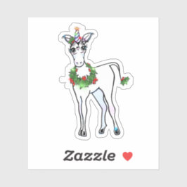 Unicorn | Kerstmager Sticker
