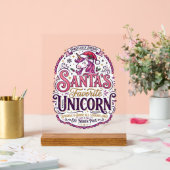 Unicorn Kerstmannetje Favoriete Eenhoorn Acryl Bord (Huwelijk)