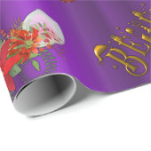 Unicorn Kerstmis Believe Paars Cadeaupapier (Rol Hoek)