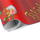 Unicorn Kerstmis Believe Red Cadeaupapier (Rol Hoek)