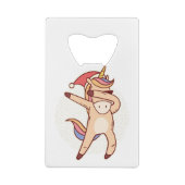 unicorn kerstmis creditkaart flessenopener (Achterkant)