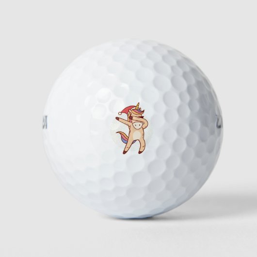 unicorn kerstmis golfballen (Voorkant)