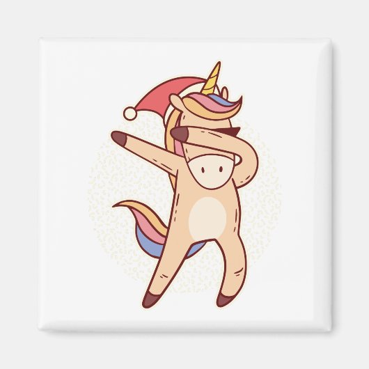 unicorn kerstmis magneet (Voorkant)