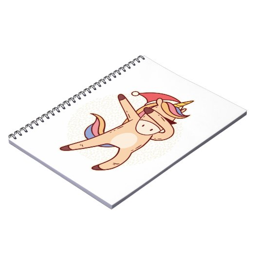 unicorn kerstmis notitieboek (Linkerzijde)