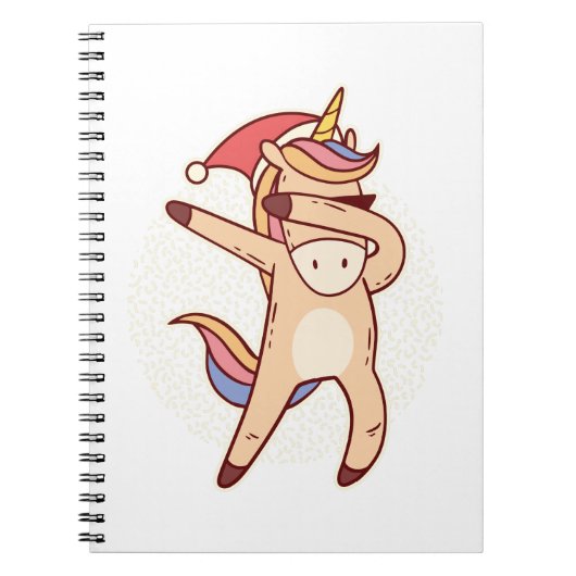 unicorn kerstmis notitieboek (Voorkant)
