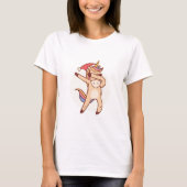 unicorn kerstmis t-shirt (Voorkant)