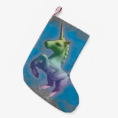 Unicorn kerststaart (Blauwe Nebula) Kleine Kerstsok (Voorkant (Hangend))