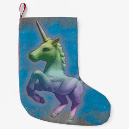 Unicorn kerststaart (Blauwe Nebula) Kleine Kerstsok
