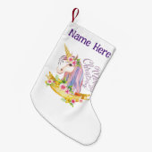 Unicorn kerststaart kleine kerstsok (Voorkant (Hangend))