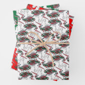 Unicorn kerstvakantiewrapppapier, multiplicatorpap inpakpapier vel (In situ)