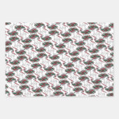 Unicorn kerstvakantiewrapppapier, multiplicatorpap inpakpapier vel (Voorkant)