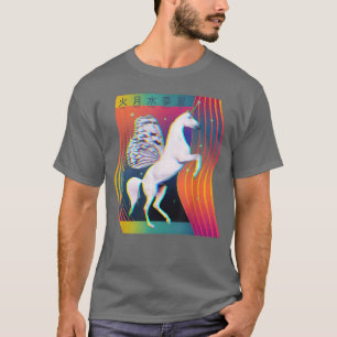 Unicorn Kidcore Glitchy Vaporwave Kanji Dream Fair T-shirt