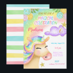 Unicorn Kids Birthday Uitnodiging<br><div class="desc">Unicorn Kids Birthday Uitnodiging</div>