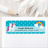 Unicorn * KIES uw achtergrondkleur Etiket (Insitu)