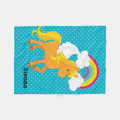 Unicorn * Kies uw achtergrondkleur Fleece Deken (Voorkant (Horizontaal))