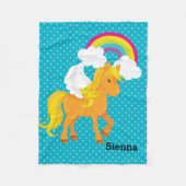Unicorn * Kies uw achtergrondkleur Fleece Deken (Voorkant)