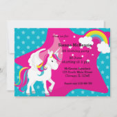 Unicorn * KIES uw achtergrondkleur Kaart (Voorkant)