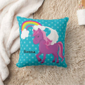 Unicorn * Kies uw achtergrondkleur Kussen (Deken)