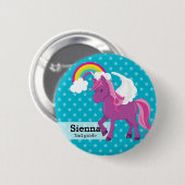 Unicorn * Kies uw achtergrondkleur Ronde Button 5,7 Cm (Voorkant /achterkant)