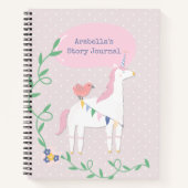 Unicorn Kind Schrijven & Tekenen Verhaal Notitieboek (Voorkant)