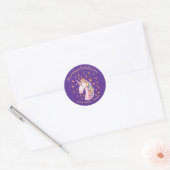 Unicorn Kinder Classroom Valentijnsdag Ronde Sticker (Envelop)