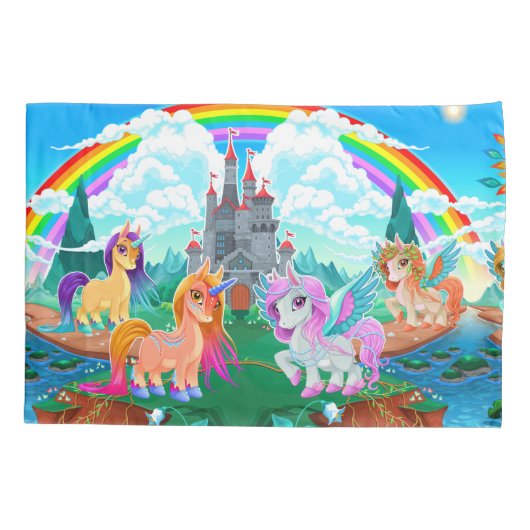 Unicorn kinder klooster kussensloop (Achterkant)