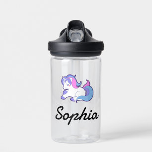 Unicorn Kinder Name Personalized School Waterfles