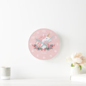 Unicorn Kinder Nursery Wall Clock Ronde Klok (Huis)