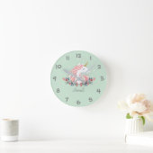 Unicorn Kinder Nursery Wall Clock Ronde Klok (Huis)
